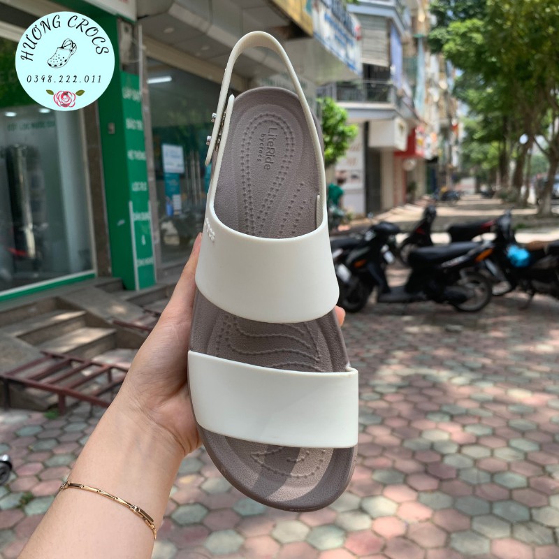 Sandal Cross Brooklyn đế cao 5cm (màu trắng)