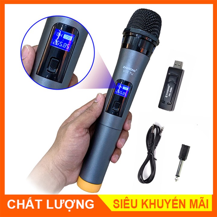 Micro không dây V12 dành cho Loa, Amply - Mic Karaoke Đa Năng Bluetooth V12
