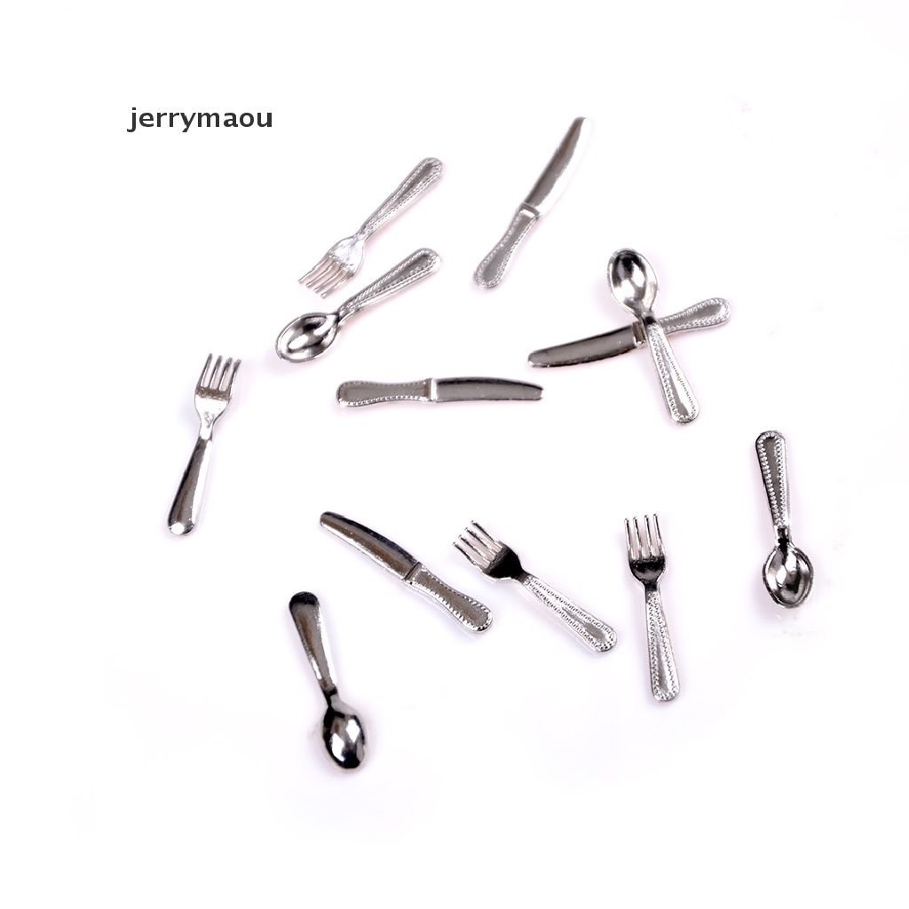Set 12 Phụ Kiện Mô Hình Nĩa Mini Trang Trí Nhà Búp Bê