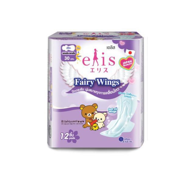 Băng vệ sinh siêu thấm Elis Fairy Wings 30 cm ( 12 miếng/gói )