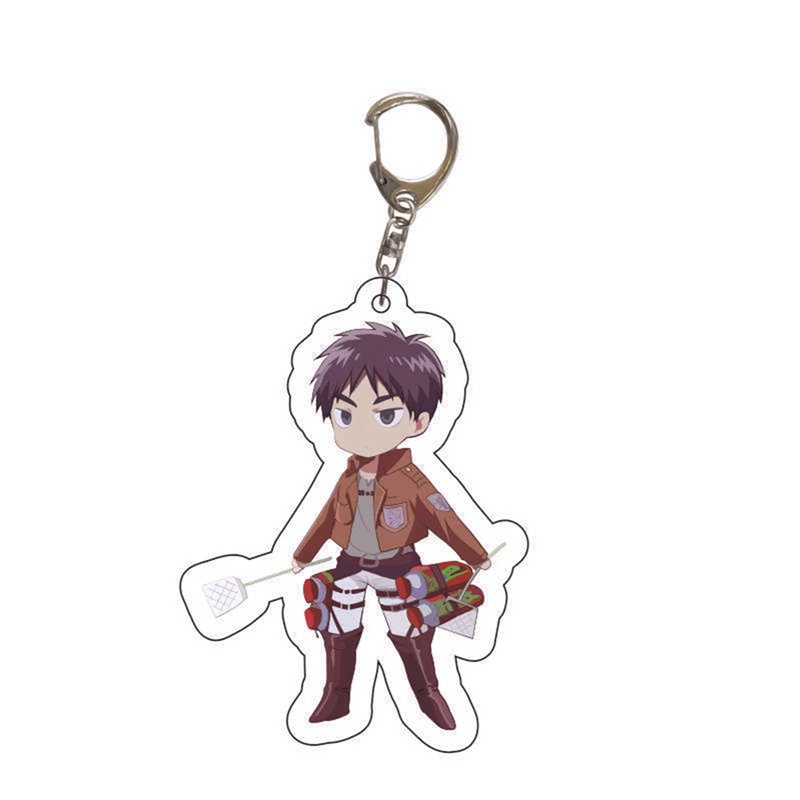 Móc Khóa Nhựa Acrylic Mặt Hình Nhân Vật Hoạt Hình Attack On Titan Nhật Bản