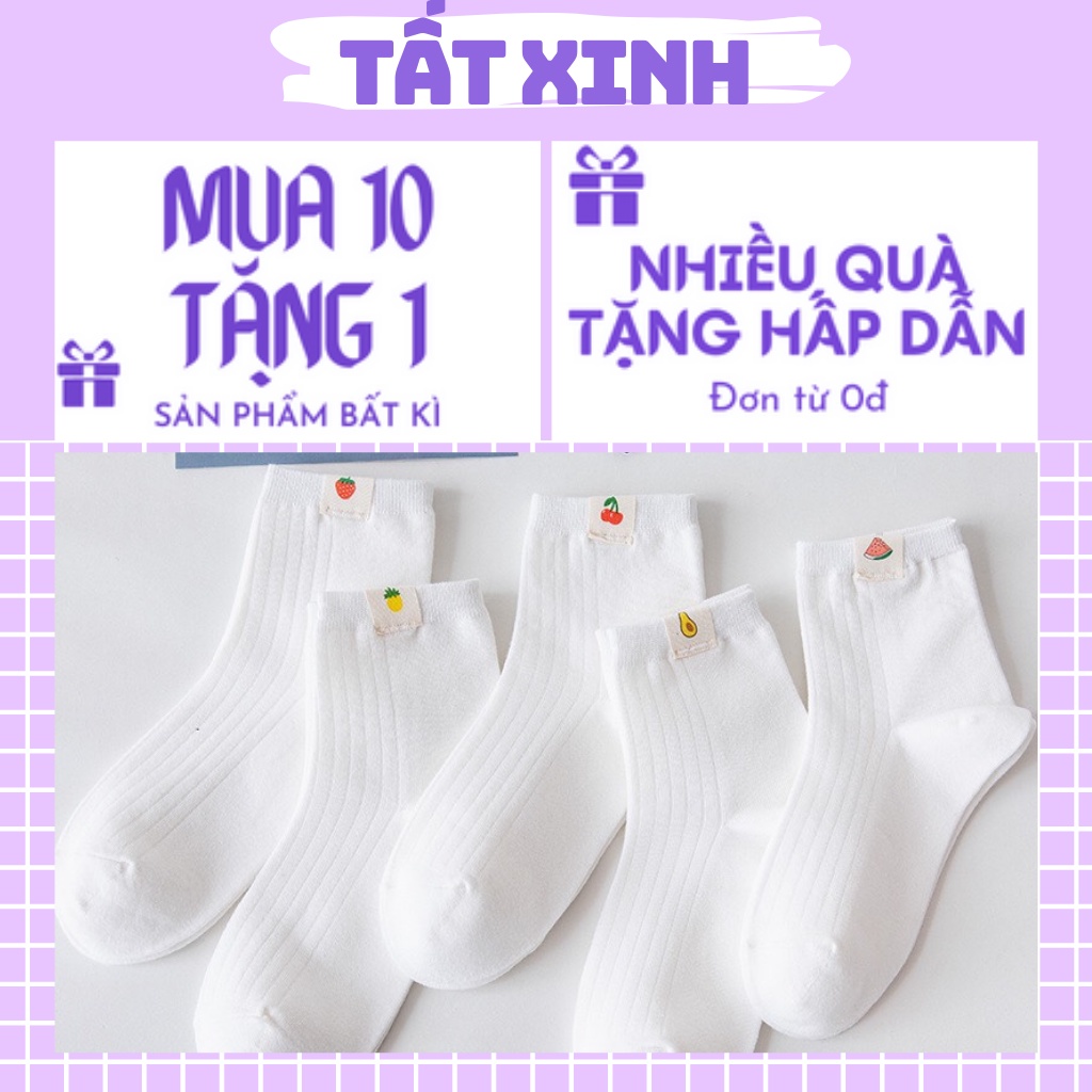 Tất vớ nữ trắng hàn quốc cute