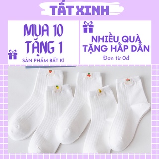 Tất vớ nữ trắng hàn quốc cute