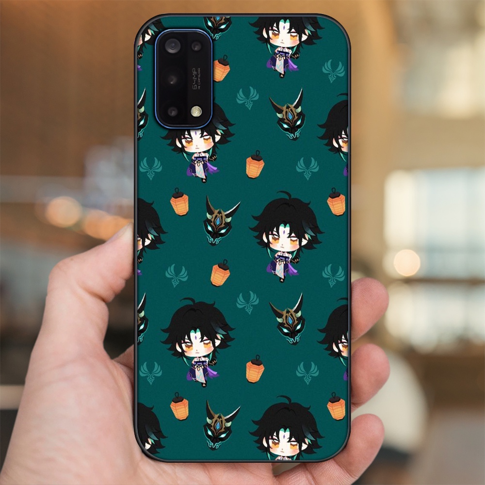 Ốp lưng Realme 7 Pro viền đen in hình Xiao Genshin Impact