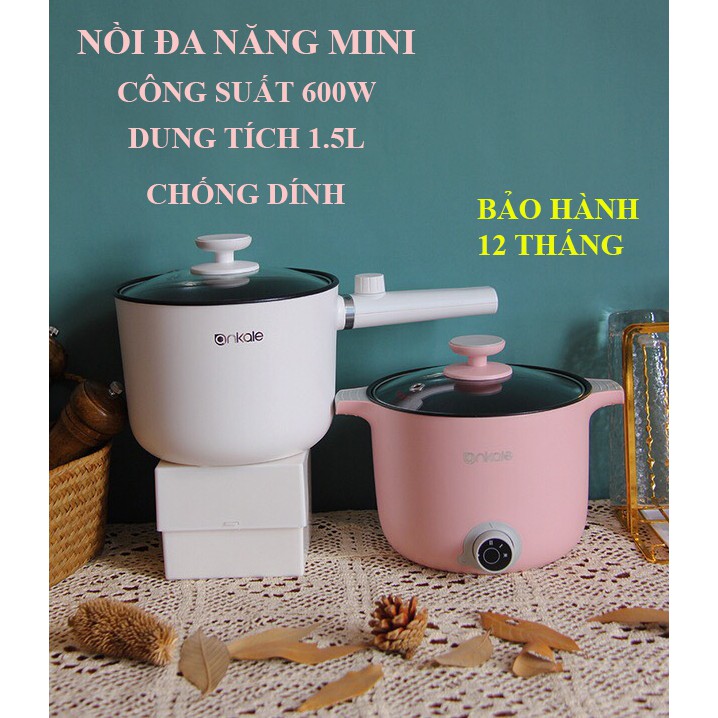 Nồi lẩu điện nồi hấp điện mini chống dính ca nấu mỳ đa năng, nồi lẩu, luộc trứng, luộc rau, đun nước siêu tốc