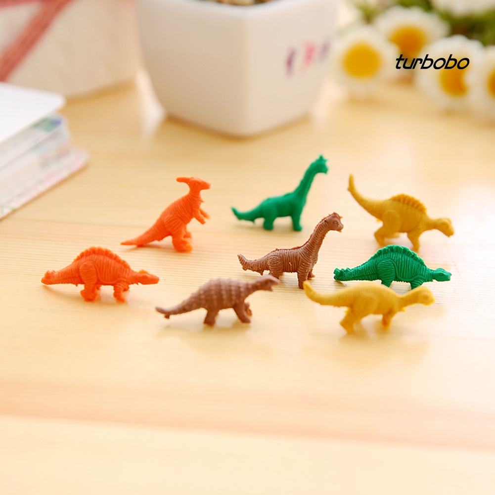 Bộ 7 Tẩy Bút Chì Mini Hình Khủng Long Hoạt Hình
