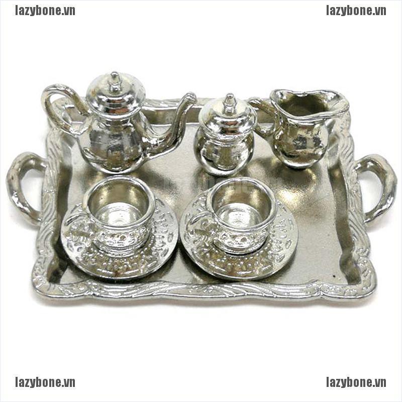 Bộ 10 Mô Hình Tách Trà Bằng Kim Loại Tỉ Lệ 1: 12 Dùng Trang Trí Nhà Búp Bê