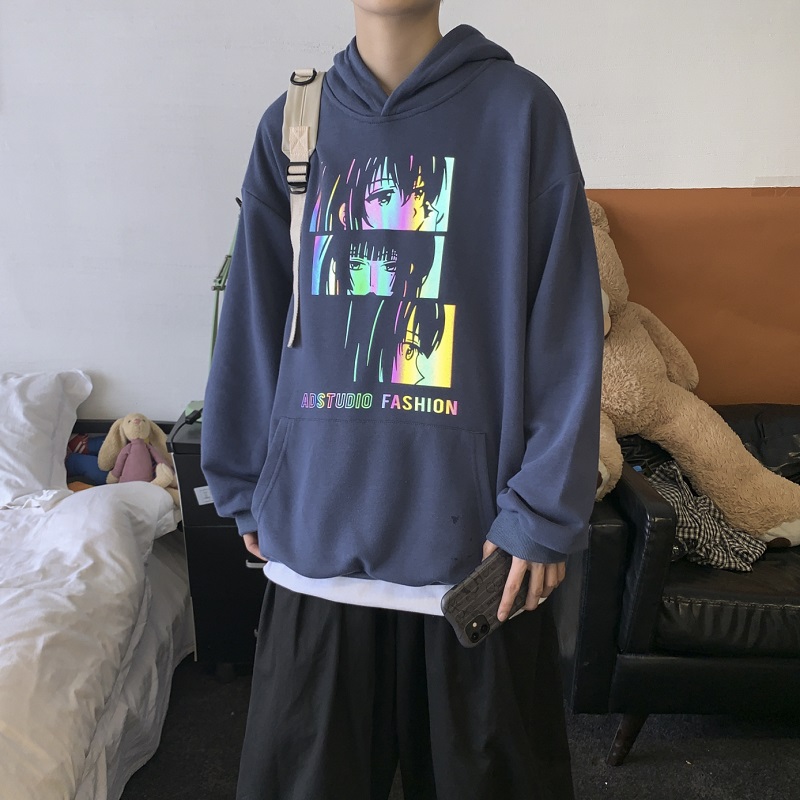 Áo Hoodie Dài Tay In Họa Tiết Phản Quang Cá Tính Dành Cho Các Cặp Đôi | BigBuy360 - bigbuy360.vn