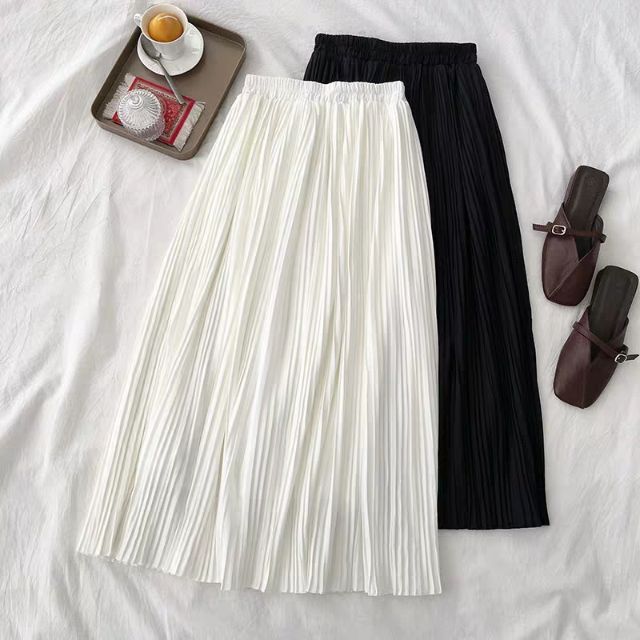 Chân váy midi xếp ly dáng xòe | BigBuy360 - bigbuy360.vn