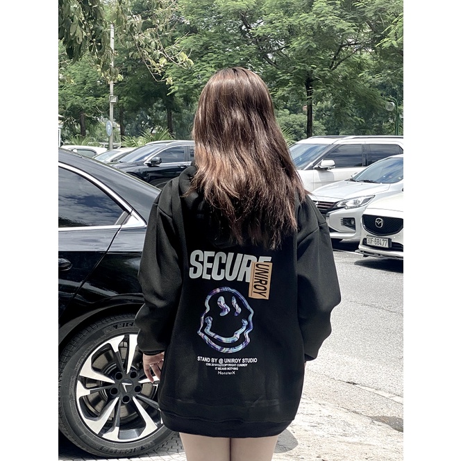 Áo hoodie nỉ bông Monster X Street Secure nam nữ form rộng thu đông Local Brand