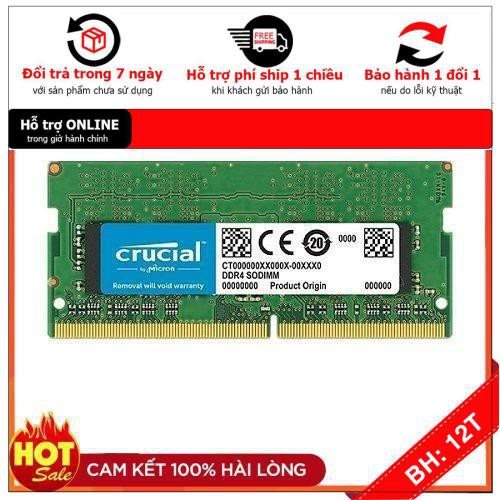 [BH12TH] 🎁 RAM Laptop Crucial 16GB DDR4 2400MHz SODIMM - Hàng Chính Hãng