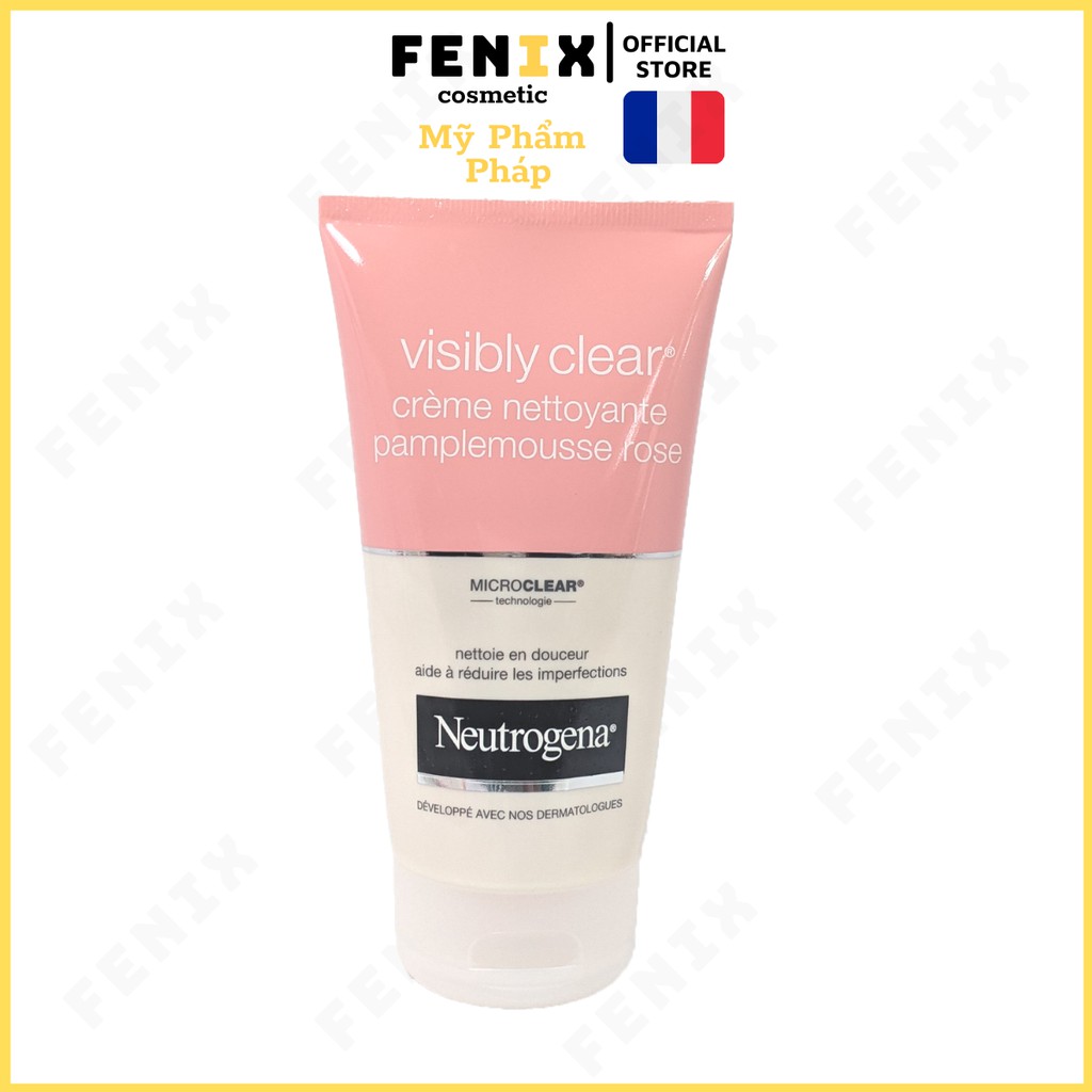 Sữa Rửa Mặt Neutrogena Dạng Kem 150ml -Pháp / Sữa rửa mặt dạng kem Neutrogena Creme Nettoyante pamplemousse Rose