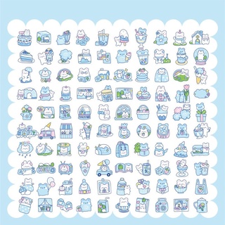 Set 7 tấm nhãn dán nhỏ dễ thương