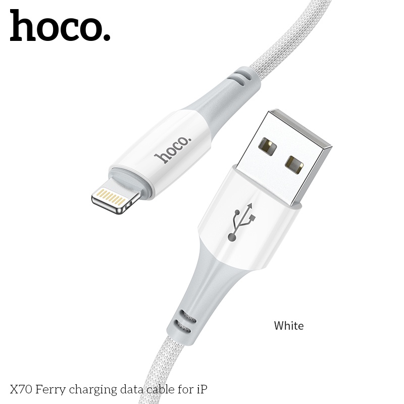 Dây cáp sạc nhanh HOCO. X70 cổng USB 2.4A 1m thích hợp cho iPhone X 8 7 6S Plus 5S SE