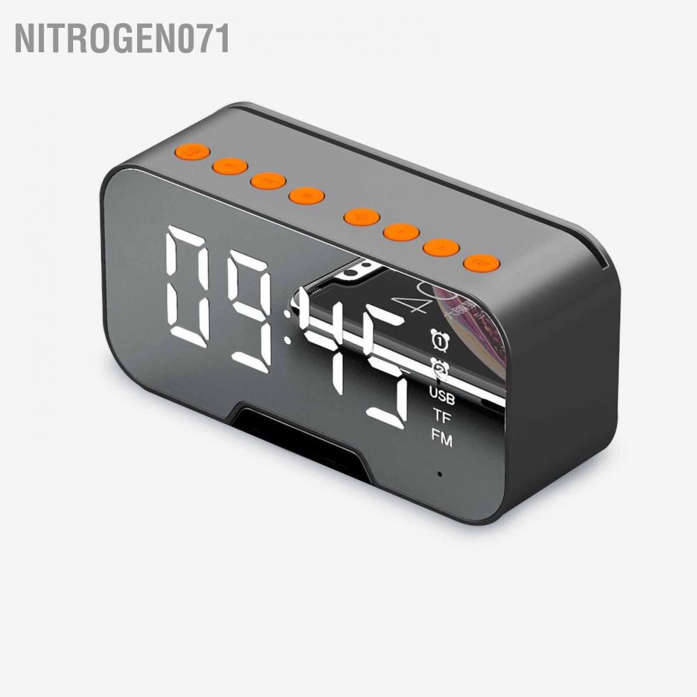 Nitrogen071 Loa bluetooth đồng hồ G5, loa mini không dây nghe nhạc làm đèn ngủ màn hình soi gương