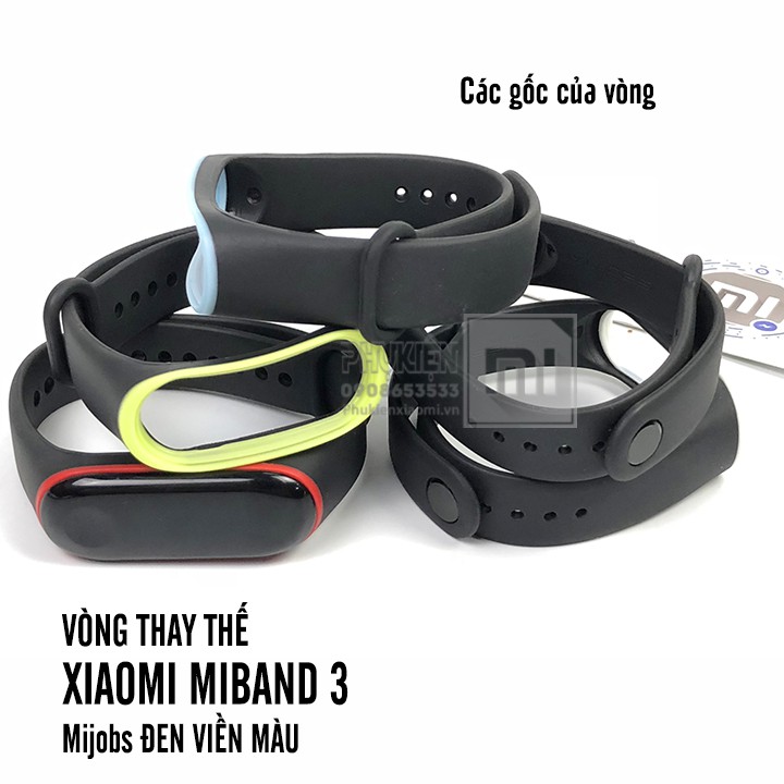 dây thay thế cho Xiaomi Miband 3 / MIband 4 Mijobs viền màu (không kèm Miband 3 / 4)