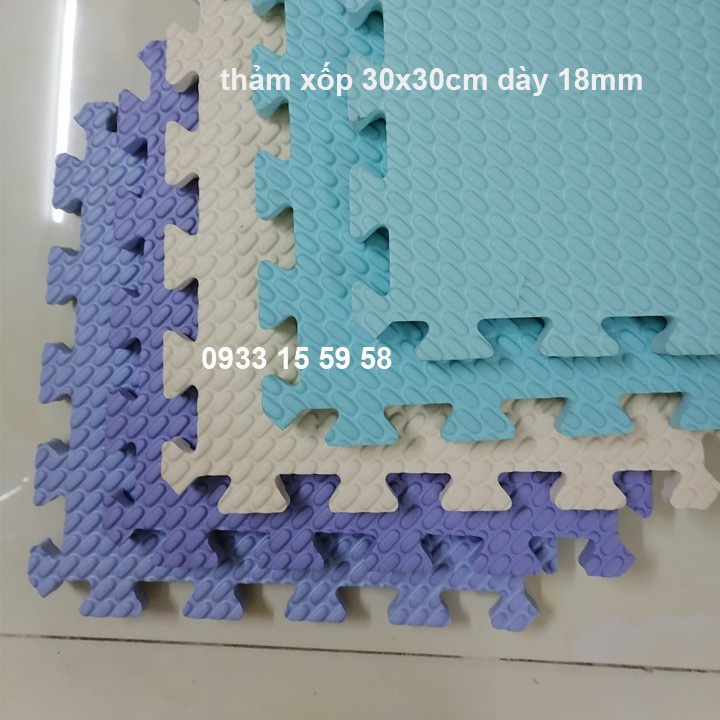 [Hàng mới về] Thảm lót sàn, thảm xốp vân khê nhiều màu cỡ 30x30cm dày 18mm