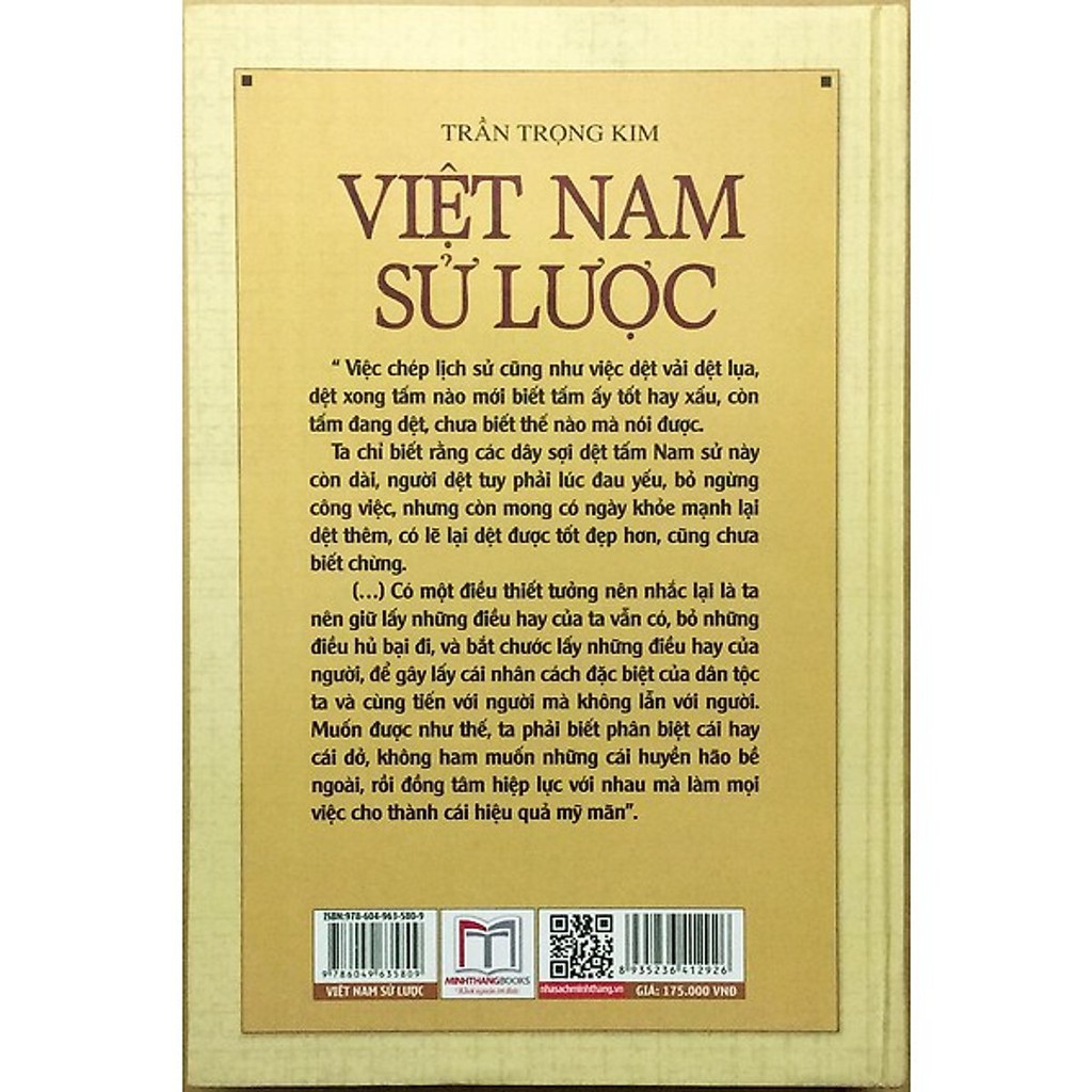 Sách - Việt Nam sử lược (bìa cứng)