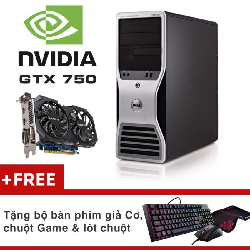 Máy trạm chơi Game Dell Precision T3400 (Core 2 Quad Q9400, Ram 8GB, SSD 480GB, VGA Rời GTX 750 2GB) + Quà Tặng | BigBuy360 - bigbuy360.vn