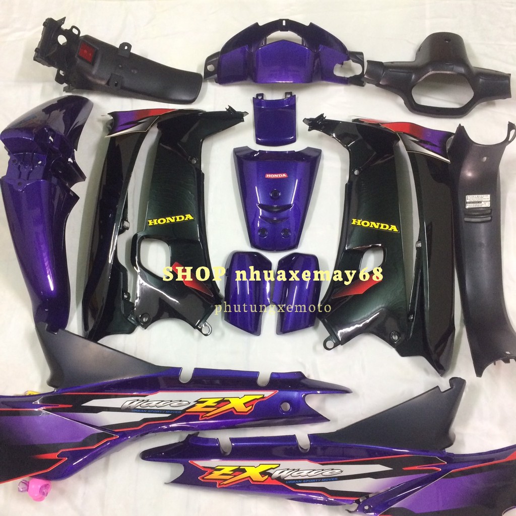 DÀN áo Wave ZX Màu Tím -wave alpha 110-wave nhỏ đời 2002 đến 2006