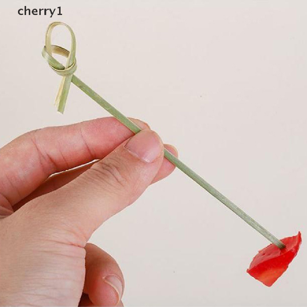 Bộ 100 Xiên Tre Làm cocktail / Đồ Ăn Vặt / Đồ Ăn Vặt Có Nút Tre