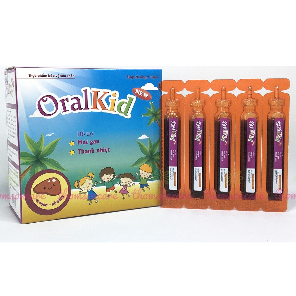 Oral Kid – Giúp mát gan, lợi tiểu – Hộp 20 ống