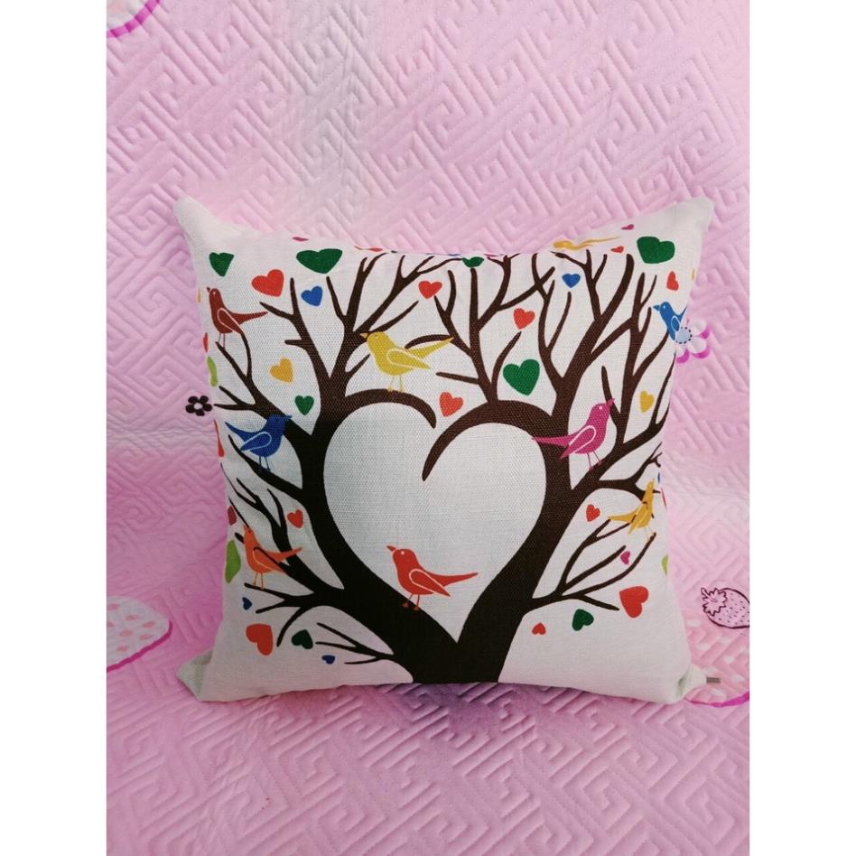 Gối Tựa Lưng, Gối Tựa Sofa, Gối Vuông Tựa Hoa Văn Phong Cách Hiện Đại 45x45cm( Cả Vỏ Và Ruột)