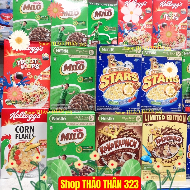 Date T10/2024- BÁNH ĂN SÁNG Dinh Dưỡng Kellogg’s FROOT LOOPS Trái Cây