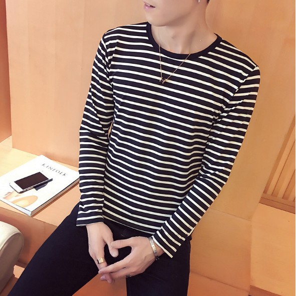 Áo Thun Kẻ Sọc Trắng Đen Size M-3xl Thời Trang Cho Nam | BigBuy360 - bigbuy360.vn