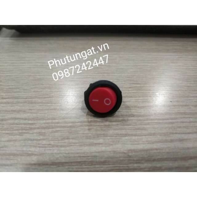 Công tắc tròn on/off đỏ 2 chân ( 1 cái )