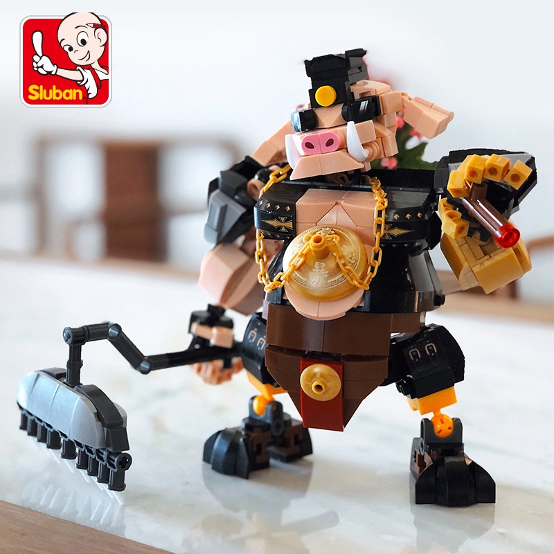 Đồ Chơi Lắp Ráp Kiểu LEGO Mô Hình Nhân Vật Tây Du Ký Trư Bát Giới Sluban Với 650+ Chi Tiết