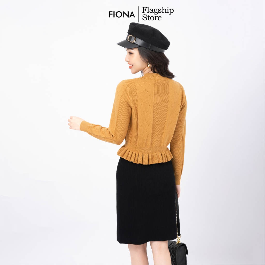 Chân váy len nữ công sở FIONA, chân váy len nữ thời trang thu đông trẻ trung F851001