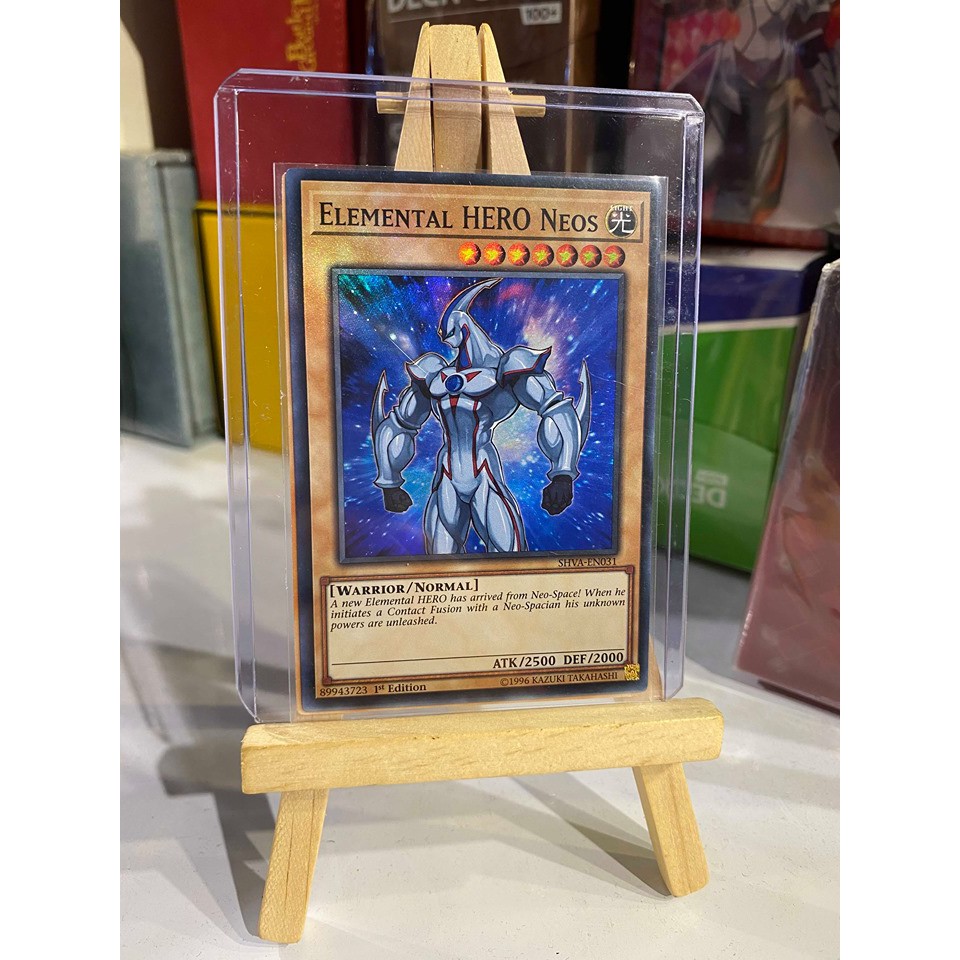 Lá bài thẻ bài Yugioh Elemental HERO Neos – Super Rare - Tặng bọc bài nhựa bảo quản