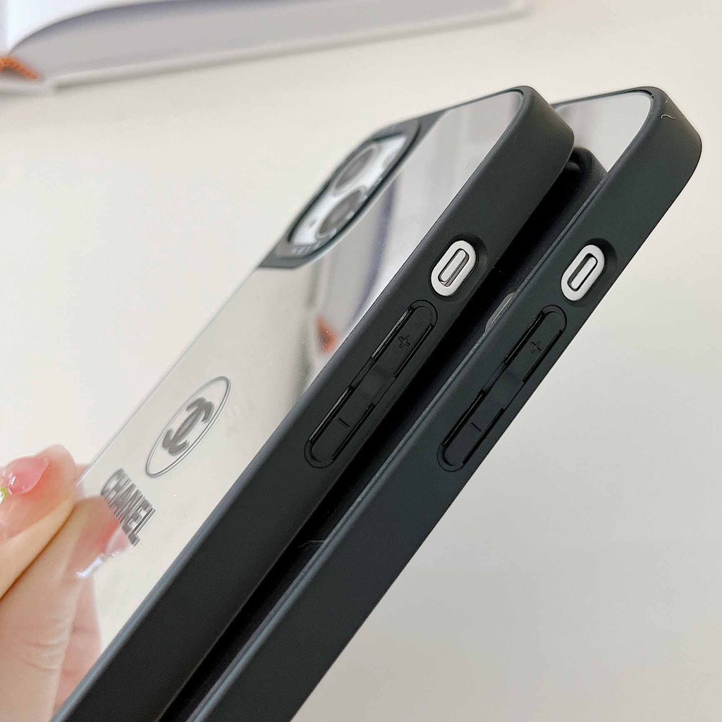 Ốp Điện Thoại Cứng Tráng Gương Hình Chữ C Thời Trang Cho iPhone 14 13ProMax 11ProMax 12 XSMax