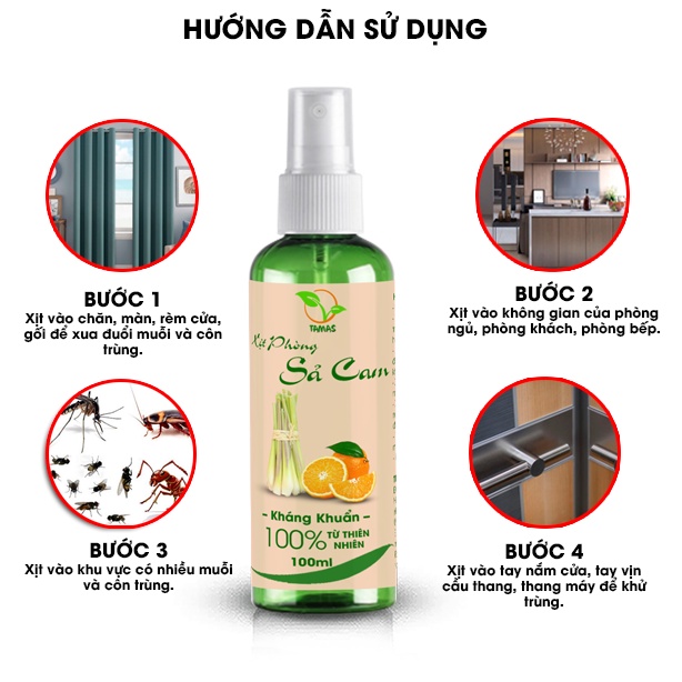 Combo 10 Chai Xịt Thơm Phòng Phòng Đuổi Muỗi 100ml