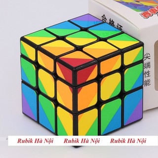 Rubik Mirror Rainbow YongJun Đen/Xanh Mint