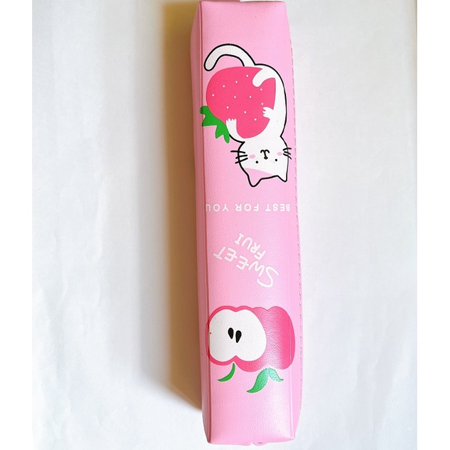 Túi đựng bút vải canvas in họa tiết hoạt hình đáng yêu tiện lợi