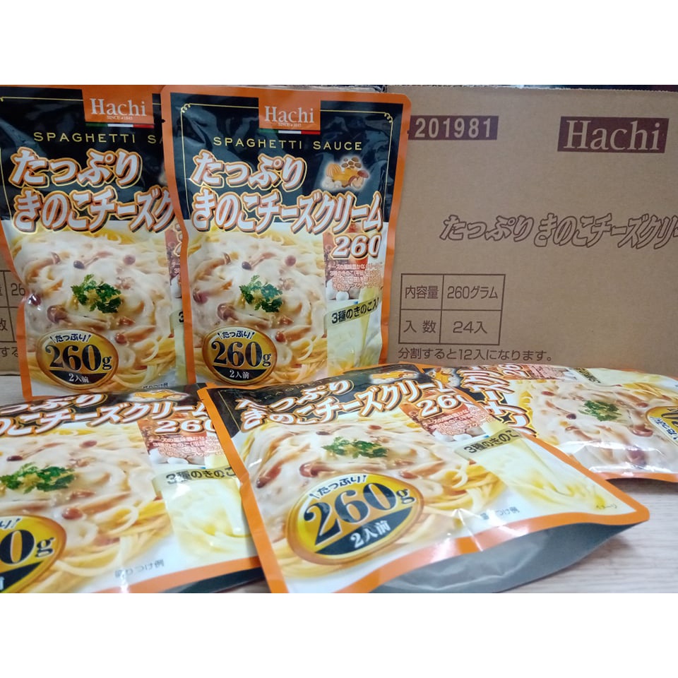Sốt kem tươi Hachi 260g tiện lợi, dễ làm, cho món mì Ý thơm ngon đến sợi cuối cùng, hàng Nhật nội địa. date 8/2022