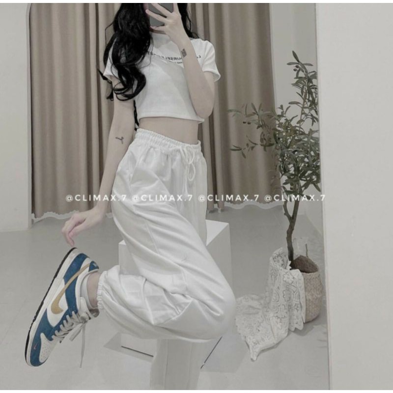 Set bộ nữ croptop kèm quần pants, bộ quần áo kiểu xì tin - KCH