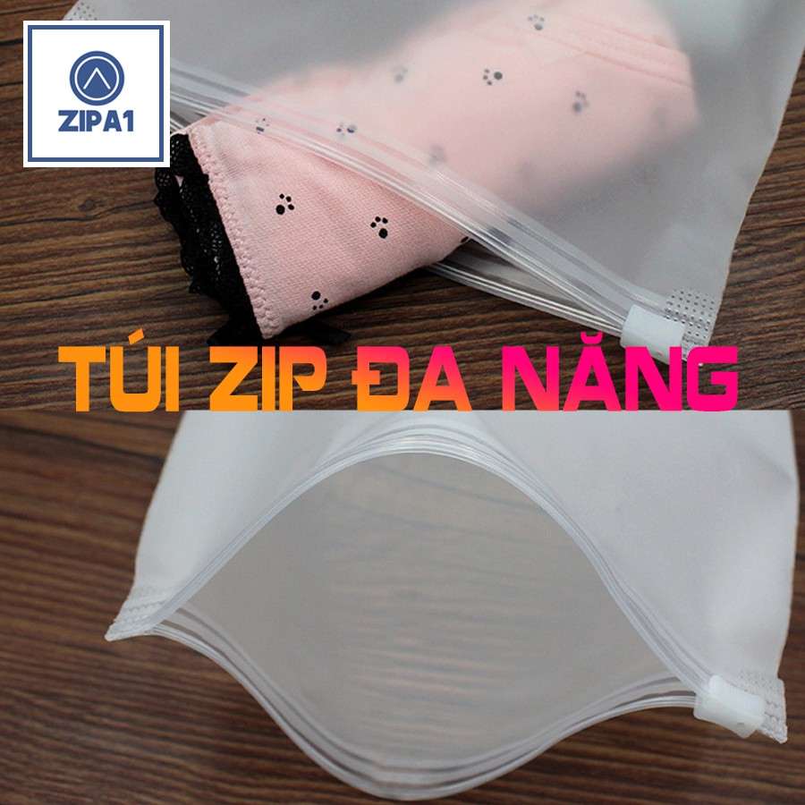 10 Túi zip lụa kéo 2 MẶT NHÁM A1005 - Túi zip đựng quần áo Zip A1