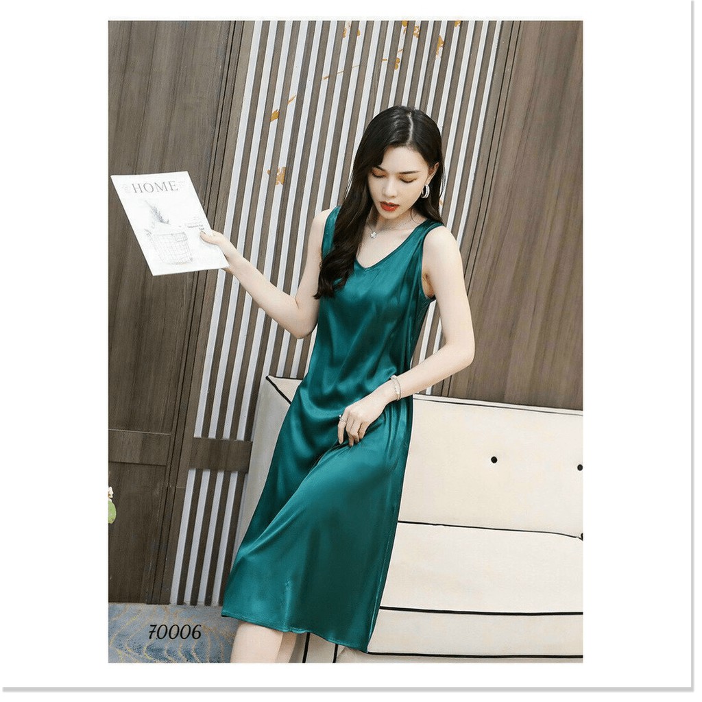 ĐẦM SATIN HỌA TIẾT TRƠN NHƯNG KHÔNG KÉM PHẦN SANG TRỌNG THỜI TRANG MỚI KME