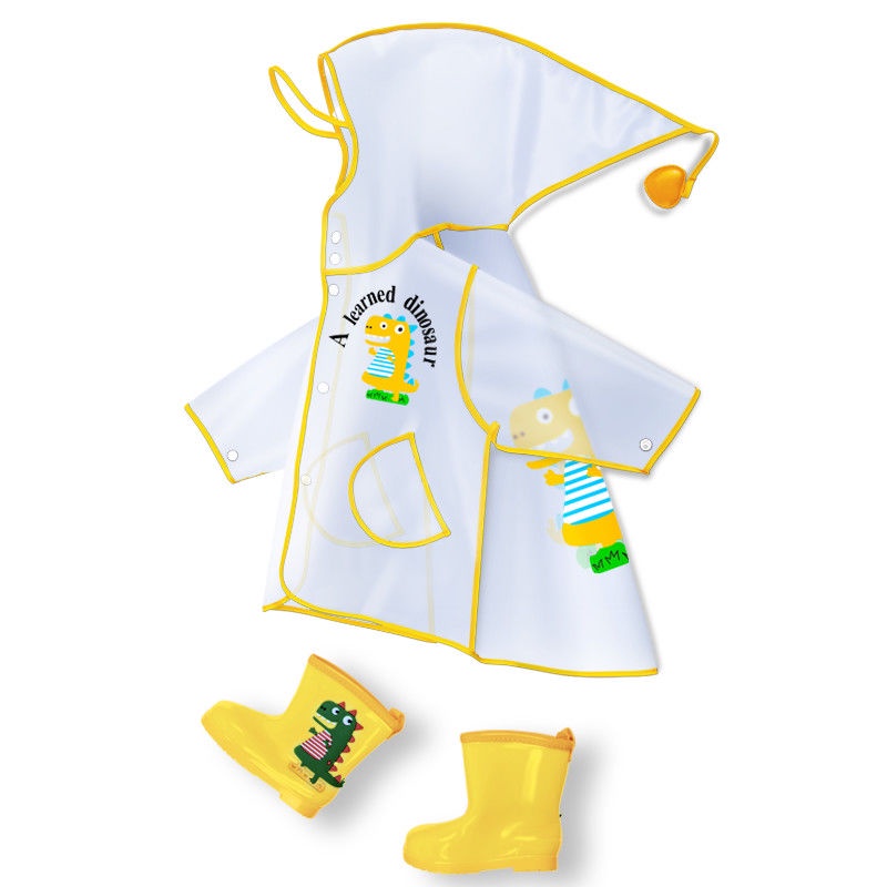 ♛Áo Mưa Trong Suốt Hình Khủng Long Đáng Yêu Dành Cho Bé