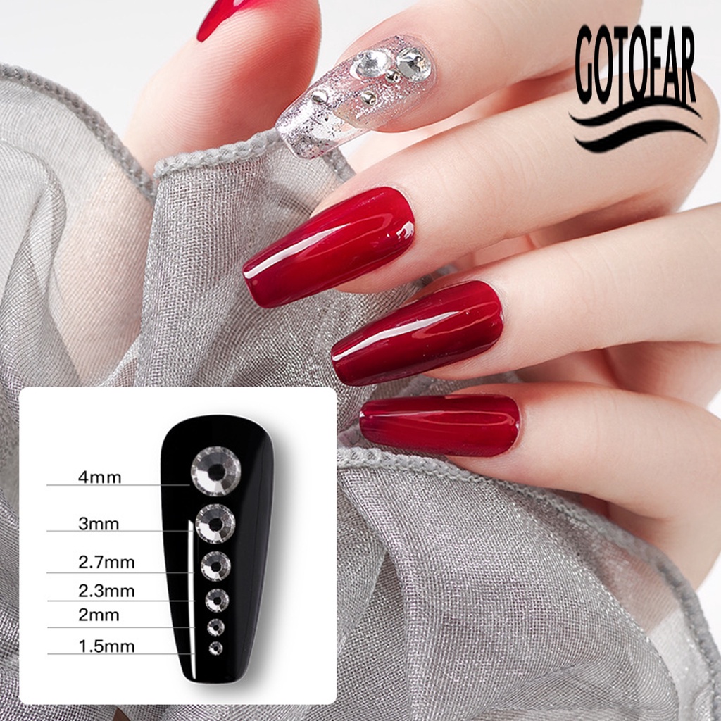 Hộp 1688 Hạt Đá 6 Ngăn Dùng Trang Trí Móng Tay / Kính DIY