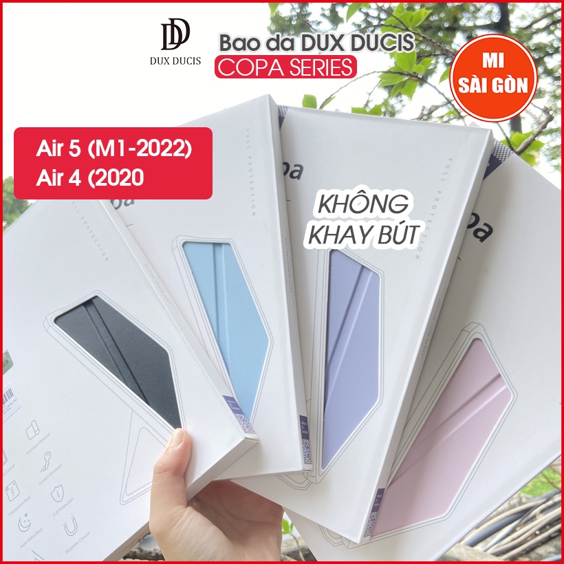 Bao da DUX DUCIS iPad Air 5 / Air 4  10.9'  - KHÔNG KHAY BÚT, Lưng trong - H