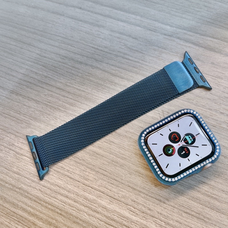 Combo 3 món dây thép , ốp hột và dán ppf cho đồng hồ Apple watch 42/44mm