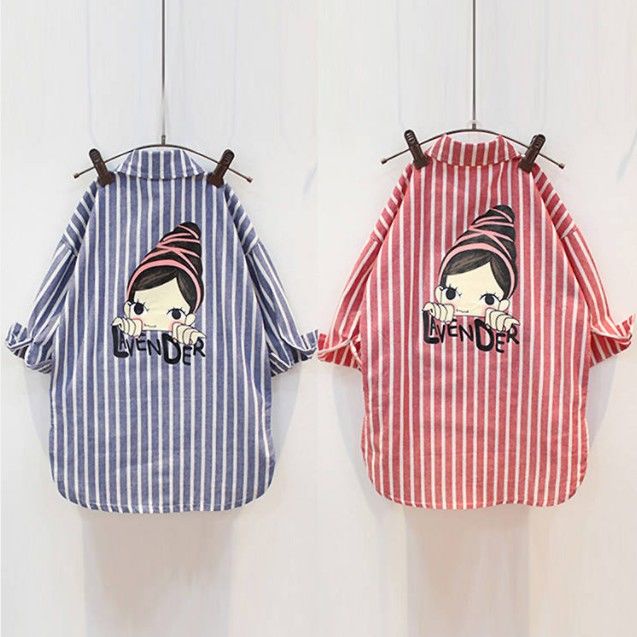 Áo Sơ Mi Dài Tay Phong Cách Hàn Quốc Thời Trang Xuân Thu Mới Cho Bé Gái