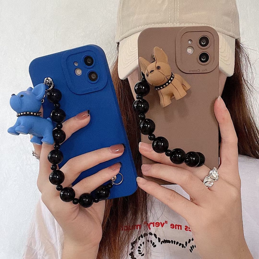 Ốp điện thoại TPU mềm hình chú chó hoàng gia có dây đeo cho IPHONE X XS XR XS MAX 7PLUS 8PLUS 11 11 PRO 11 PRO MAX 12 13 PRO 12 PRO MAX