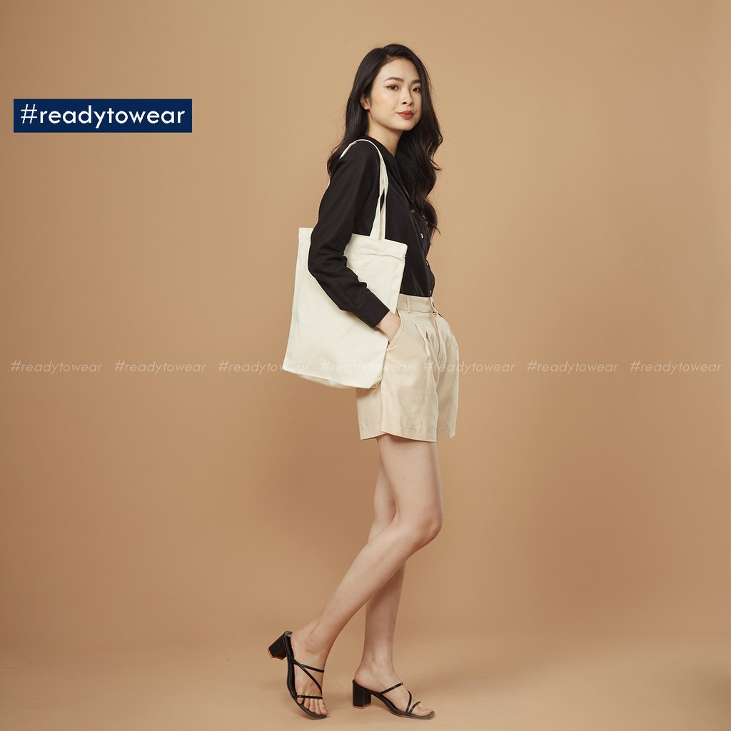 Quần sooc nữ cạp cao - short nữ linen - quần sóc vải đũi nhiều màu SH01 | BigBuy360 - bigbuy360.vn