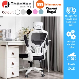 Ghế Văn Phòng Công Thái Học Xiaomi Manson Regal Tay Gập Linh Hoạt, Tựa Đầu Giảm Đau Vai Gáy