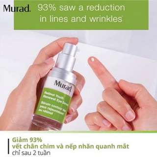 Serum Giảm Nếp Nhăn Và Thâm Quầng Mắt Murad Retinol Youth Renewal Eye Serum 15ml